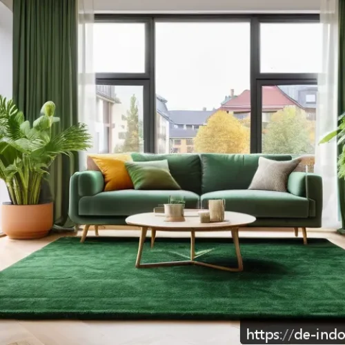 Home 17 소음과 실내 생태계 - A cozy indoor living room scene in a modern German apartment with several healthy green houseplants ...