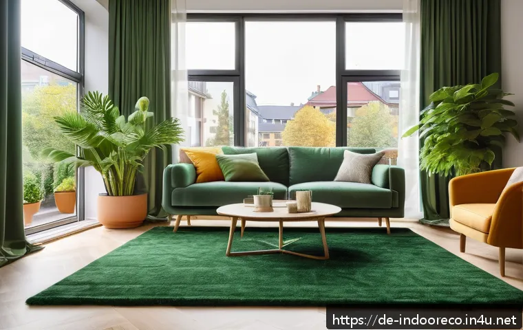 소음과 실내 생태계 - A cozy indoor living room scene in a modern German apartment with several healthy green houseplants ...